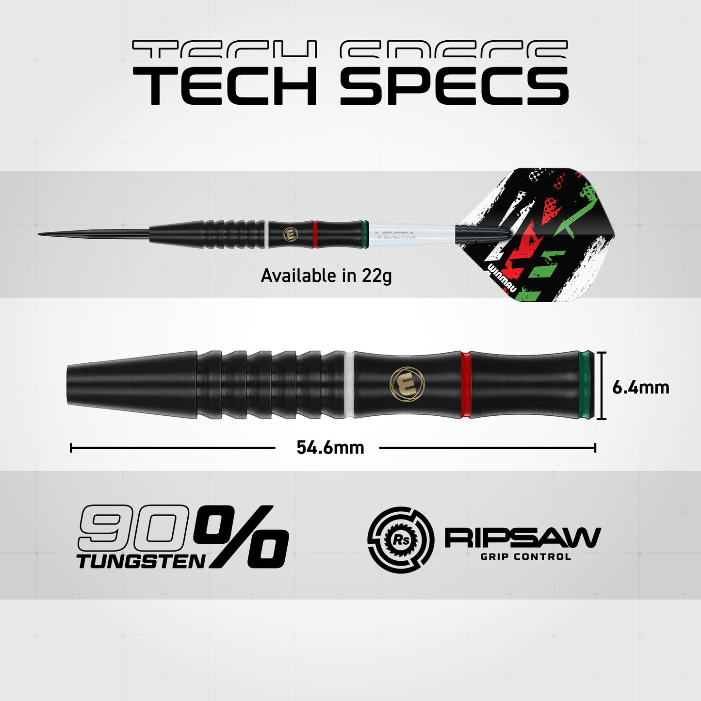 Winmau Peter Wachiuri Signature 90% Tungsten Steel Tip Dart Set