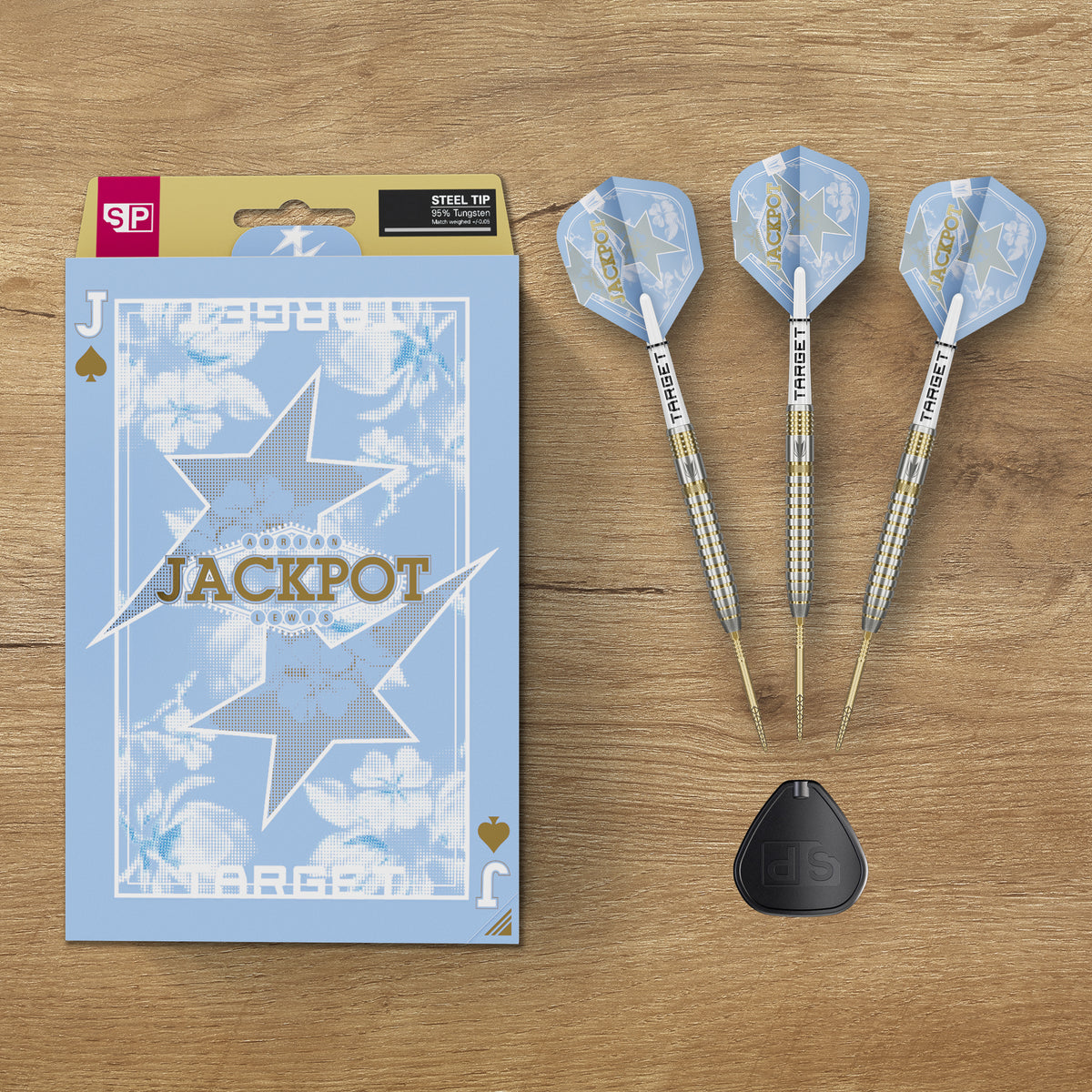 Target Adrian Lewis Showdown 95% Tungsten Swiss Point Steel Tip Dart Set