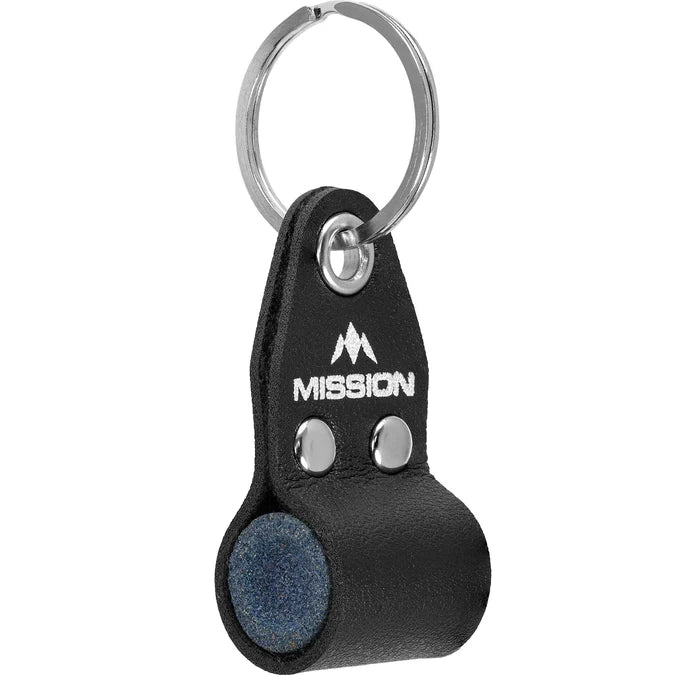 Mission Black Round Stone inside Keyring Dart Sharpener image 0