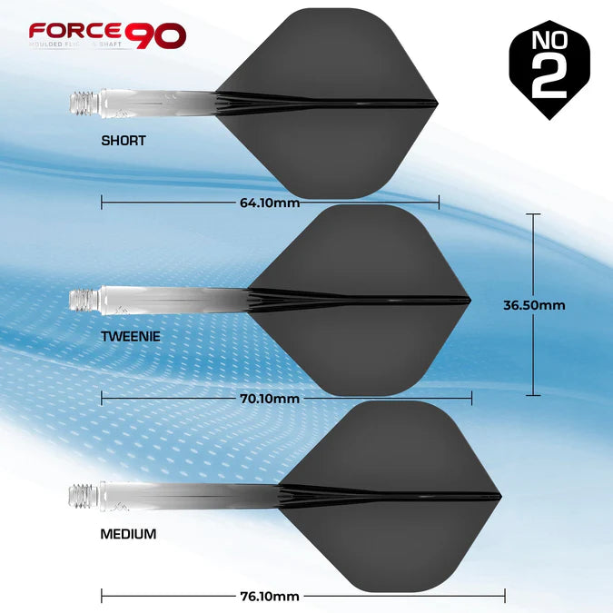Mission Force 90 Gradient Transparent Black No2 Moulded Flight & Shaft System