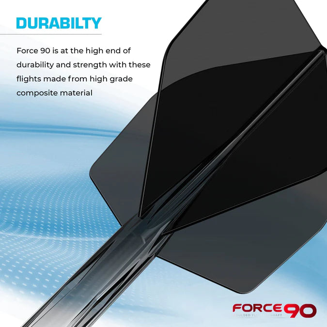 Mission Force 90 Gradient Transparent Black No6 Moulded Flight & Shaft System
