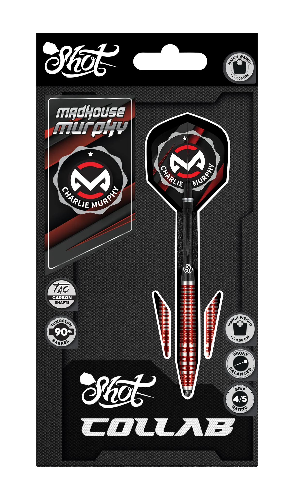 Shot Collab Charlie Murphy 90% Tungsten Steel Tip Dart Set