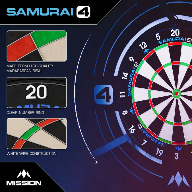 Mission Samurai 4 White Edition Dartboard