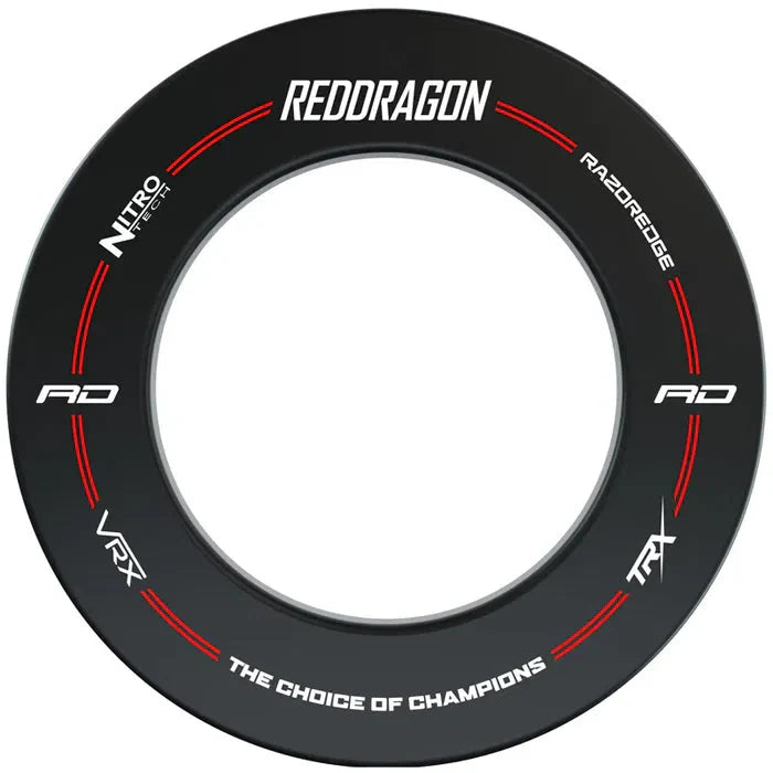 Red Dragon Branded Black Dartboard Surround