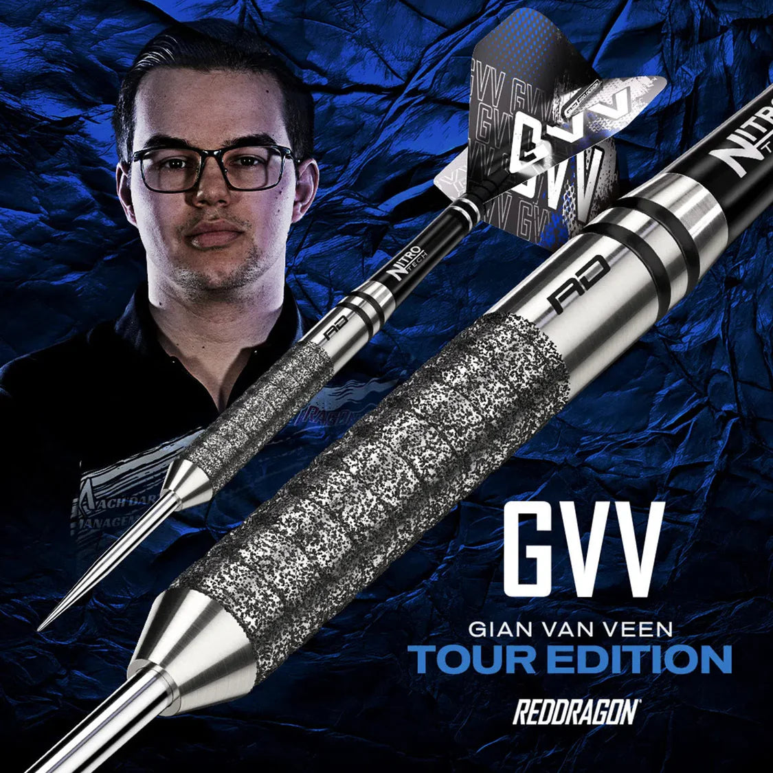 Red Dragon Gian van Veen Tour Edition 90% Tungsten Steel Tip Dart Set