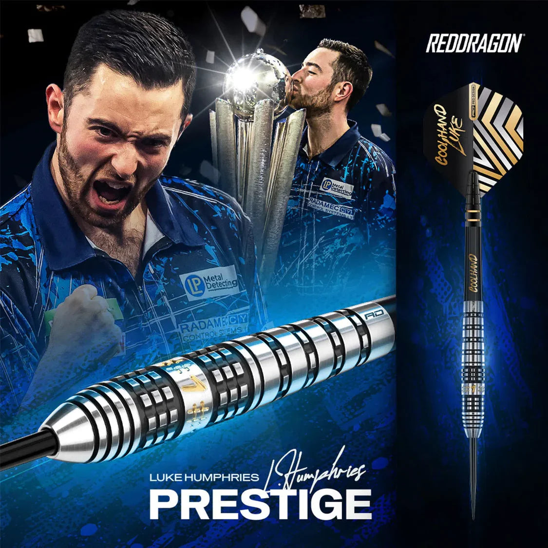 Red Dragon Luke Humphries Prestige 90% Tungsten Steel Tip Dart Set