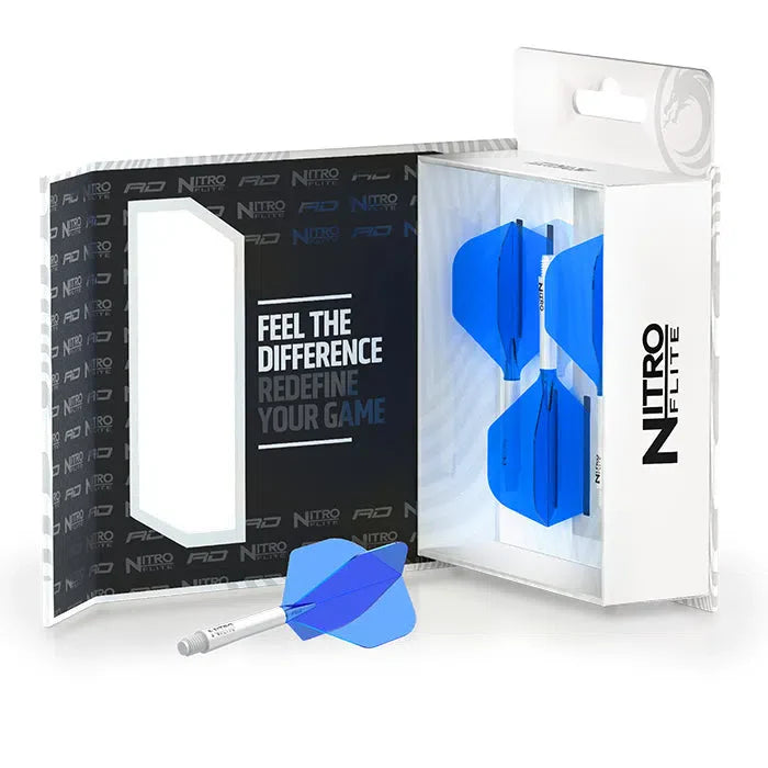 Red Dragon Nitro Flite White Shaft and Blue Flight