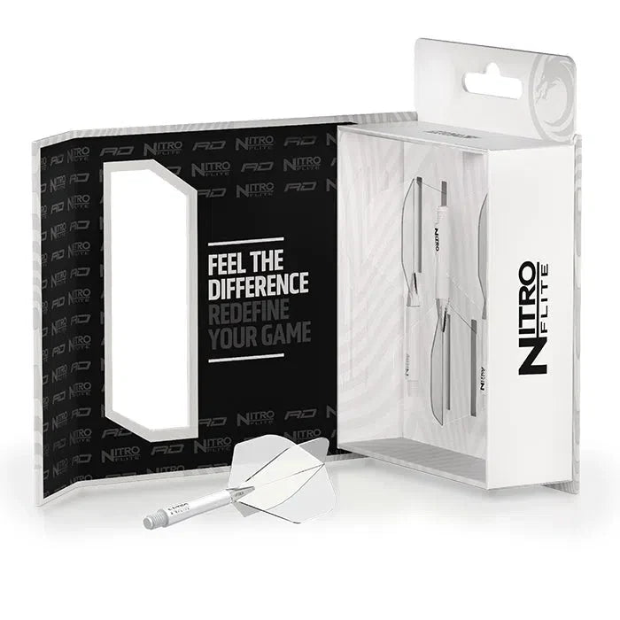 Red Dragon Nitro Flite White Shaft and Clear Flight