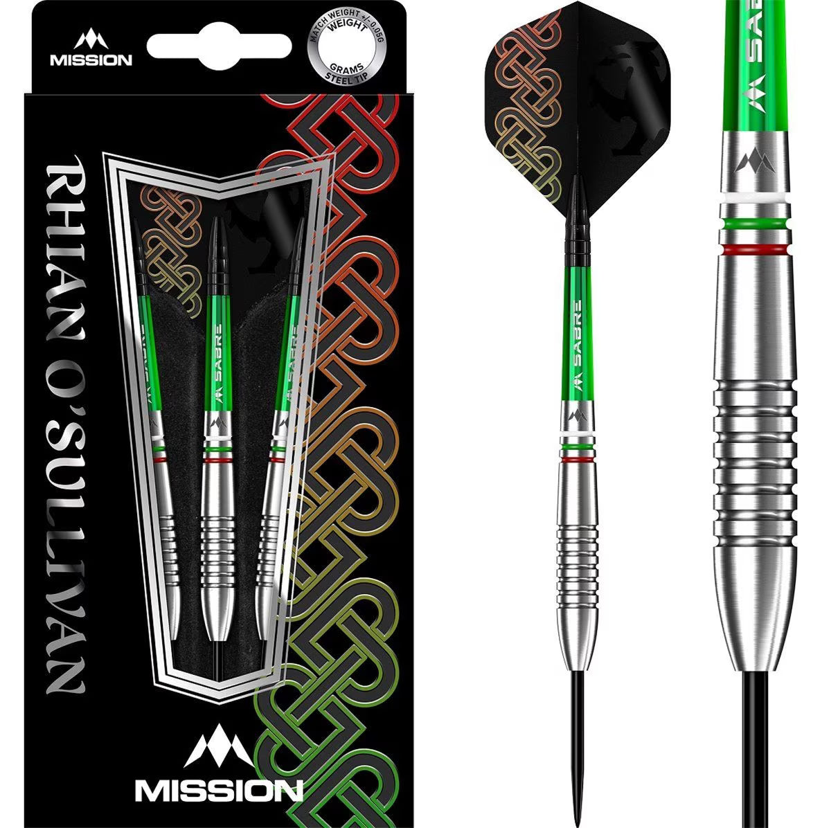Mission Rhian O'Sullivan 90% Tungsten Steel Tip Dart Set