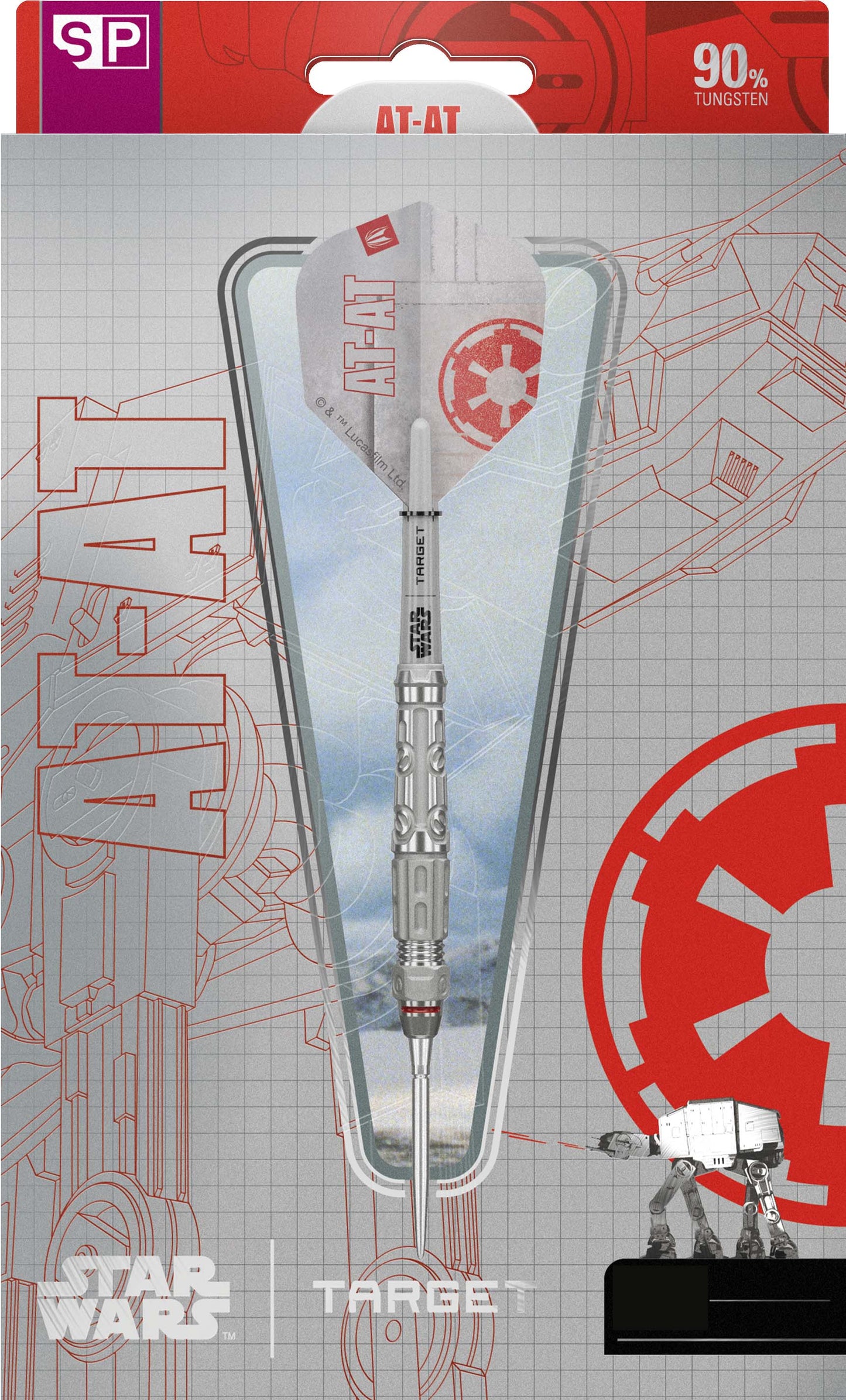 Target Star Wars™ At-At 90% Tungsten Swiss Point Steel Tip Dart Set