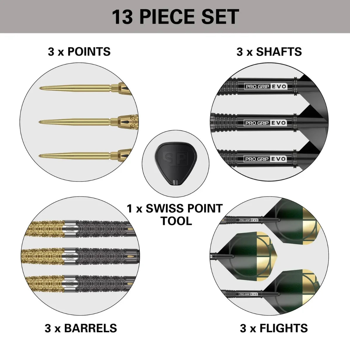 Target Cult Envy 01 90% Tungsten Swiss Point Steel Tip Dart Set