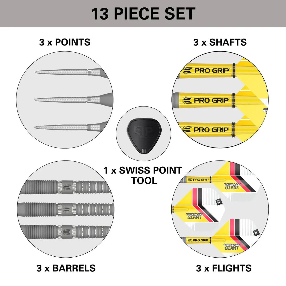 Target Gabriel Clemens G2 90% Tungsten Swiss Point Steel Tip Dart Set