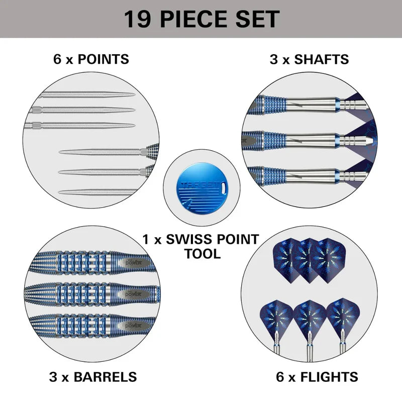 Target Phil Taylor Power Gx2 95% Tungsten Swiss Point Steel Tip Dart Set