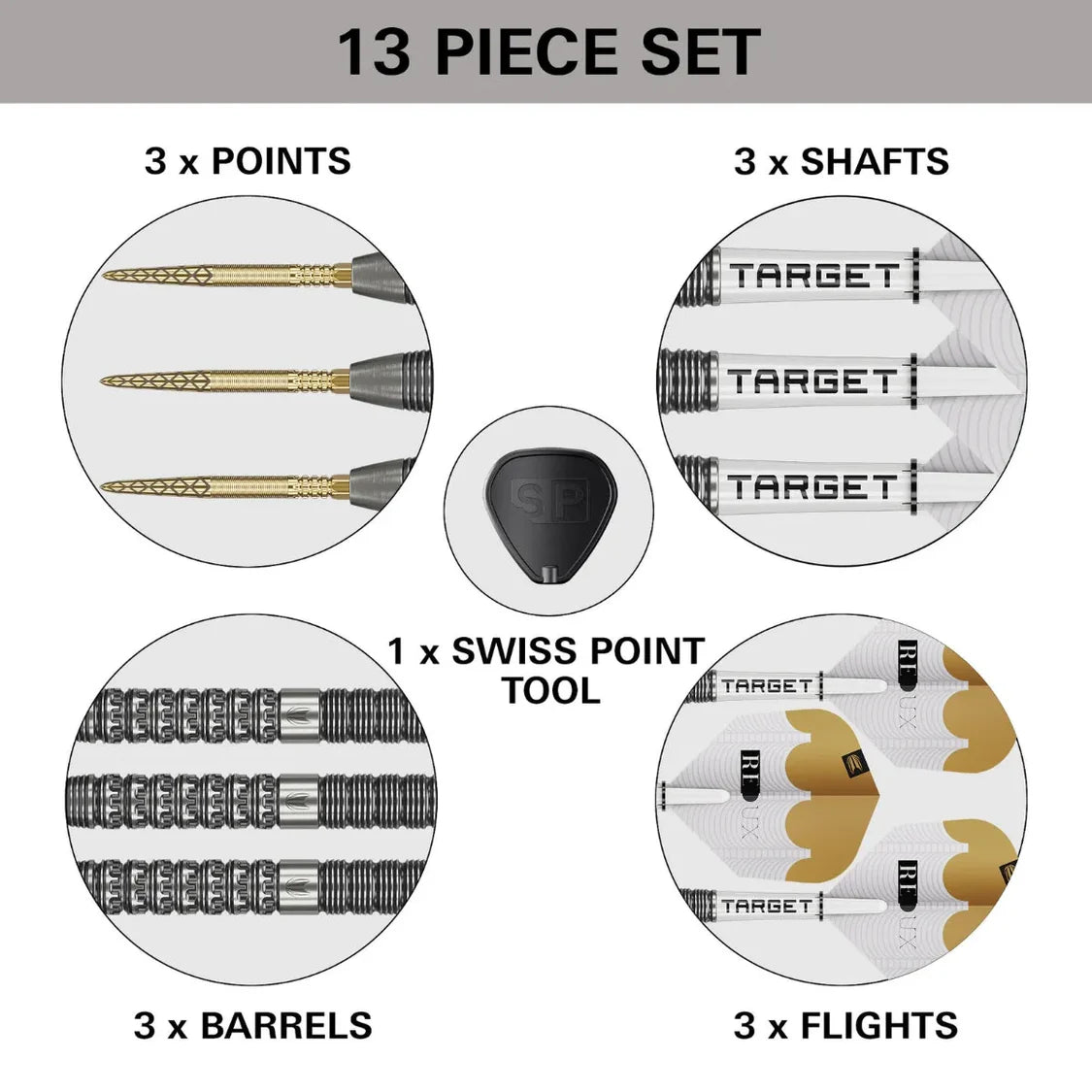 Target Redux 01 Swiss Point Steel Tip Dart Set