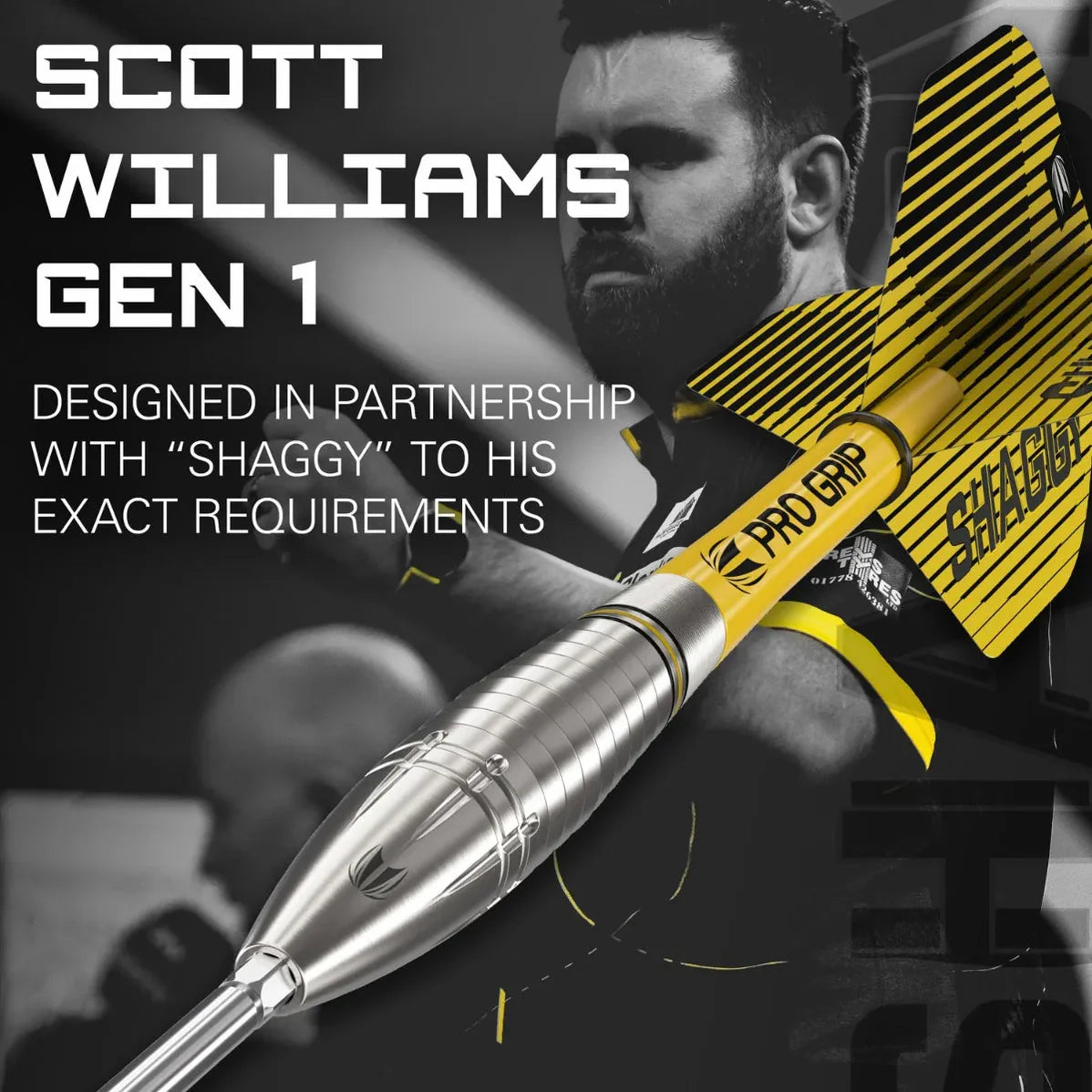Target Scott Williams G1 90% Tungsten Swiss Point Steel Tip Dart Set