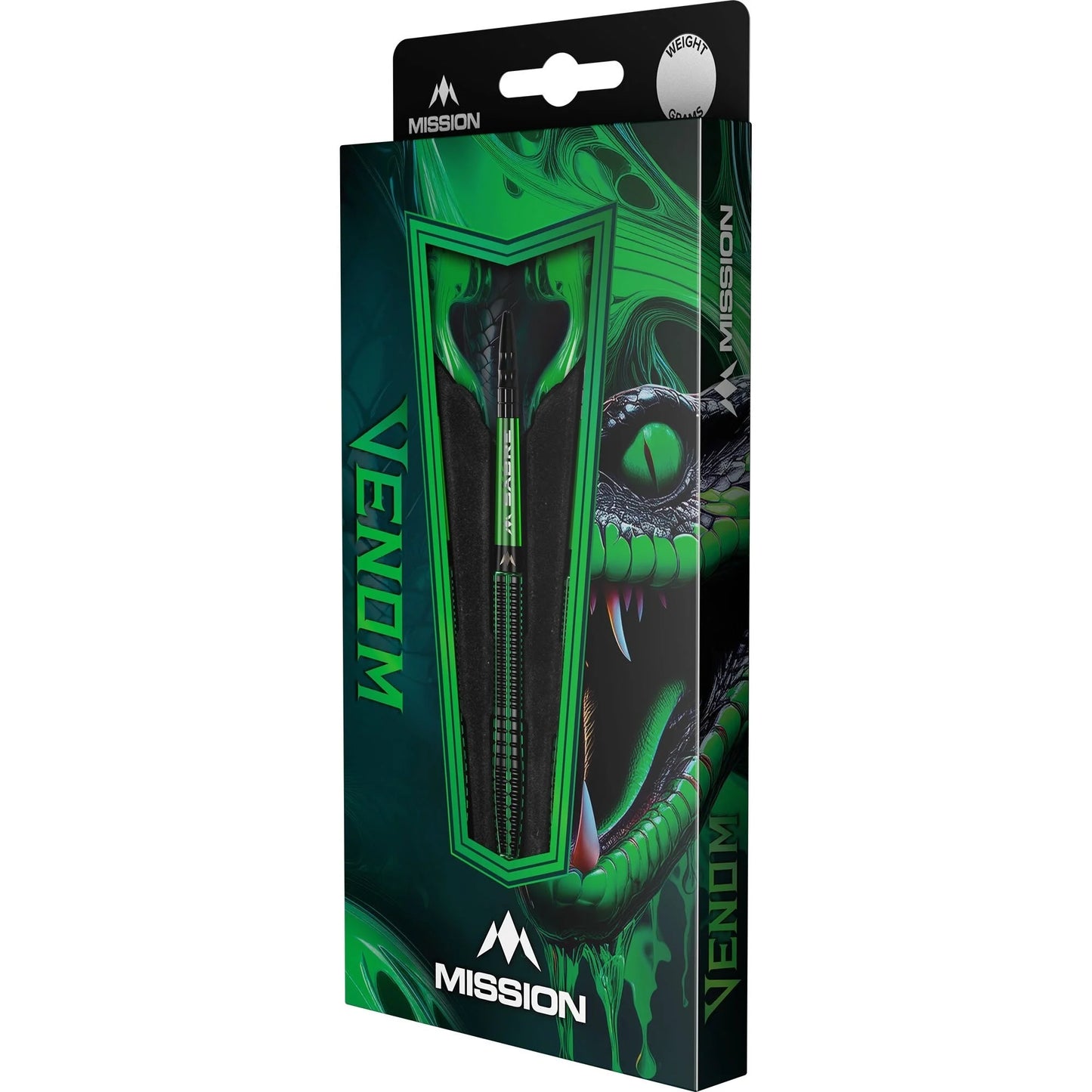Mission Venom Black & Green Electro Plated 90% Tungsten Steel Tip Dart Set image 4