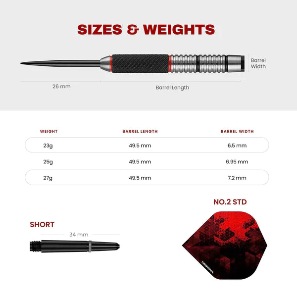 Designa Vampires V2 Darts - M3 - Steel Tip Dart Set image 7