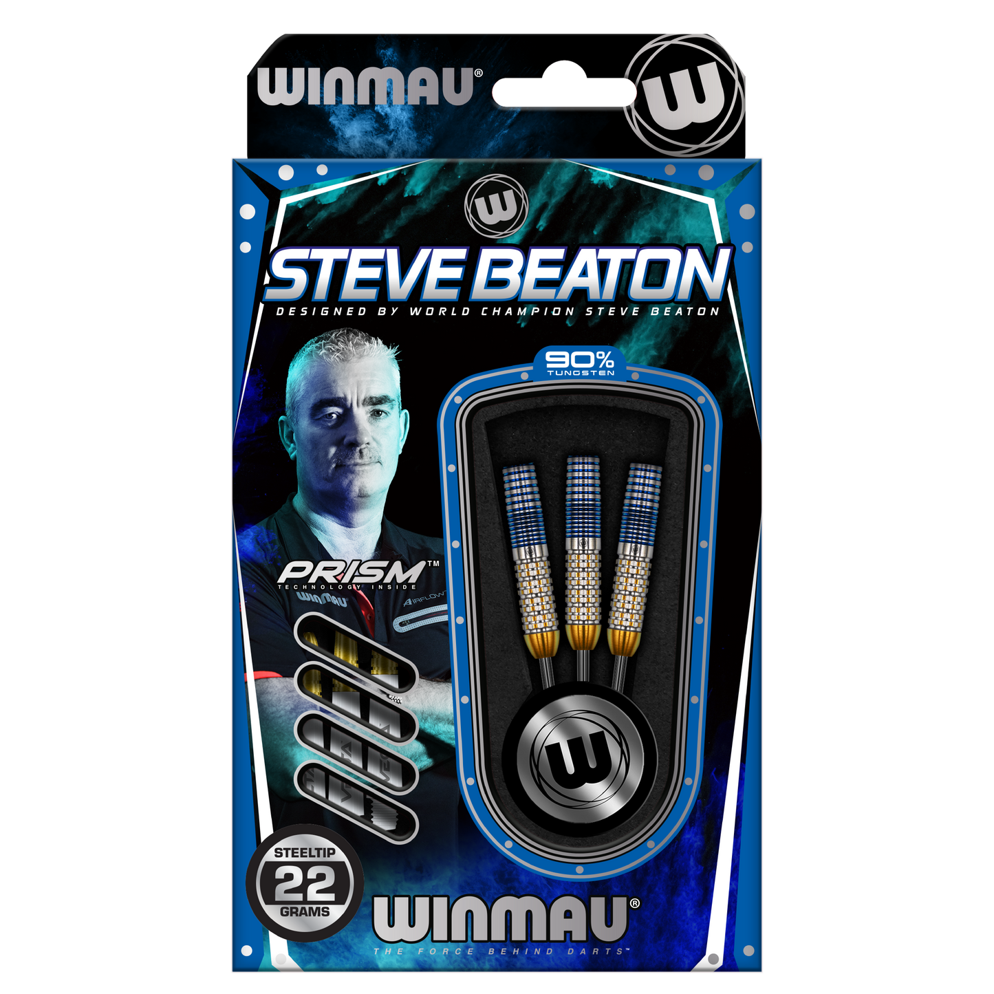 Winmau Steve Beaton Legacy Edition 90% Tungsten Steel Tip Dart Set image 5