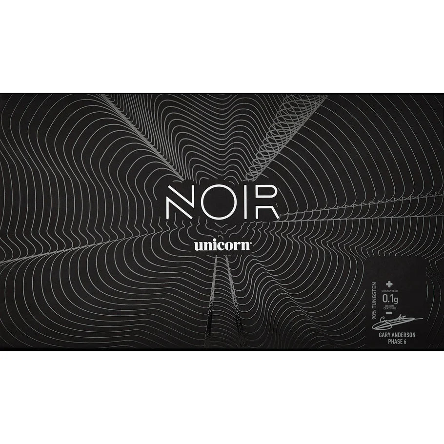 Unicorn Gary Anderson Noir Phase 6 90% Tungsten Swiss Point Steel Tip Dart Set