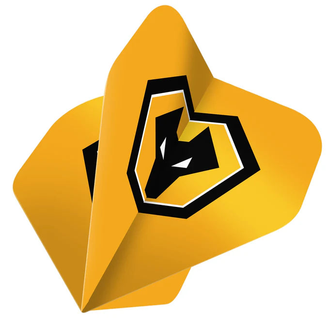 Wolverhampton Wanderers FC Official Licensed Wolves F1 Yellow Crest 100 Micron No2 Dart Flights