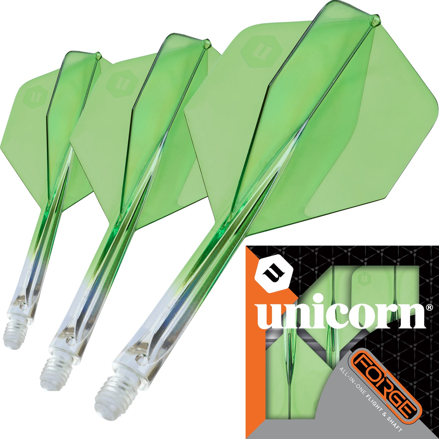 Unicorn Forge Plus Two-Tone Clear & Green Flight System