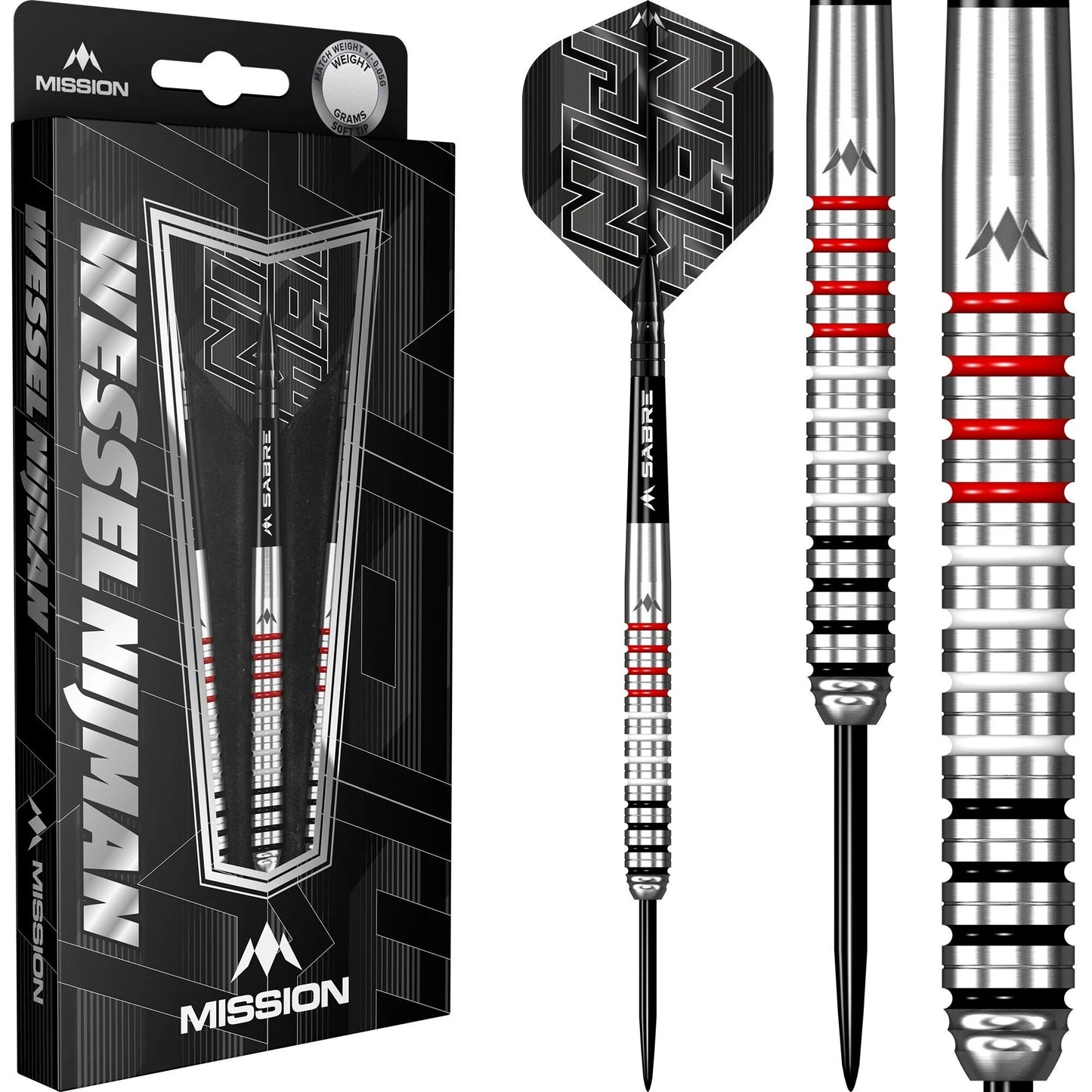 Mission Wessel Nijman Natural 95% Tungsten Steel Tip Dart Set image 4