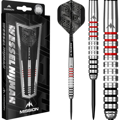 Mission Wessel Nijman Natural 95% Tungsten Steel Tip Dart Set image 4