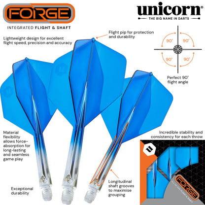 Unicorn Forge Plus Two-Tone Clear & Blue Flight System