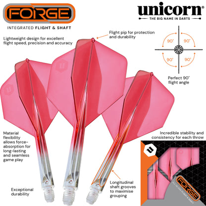 Unicorn Forge Plus Two-Tone Clear & Red Flight System