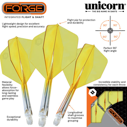 Unicorn Forge Plus Two-Tone Clear & Yellow Flight System