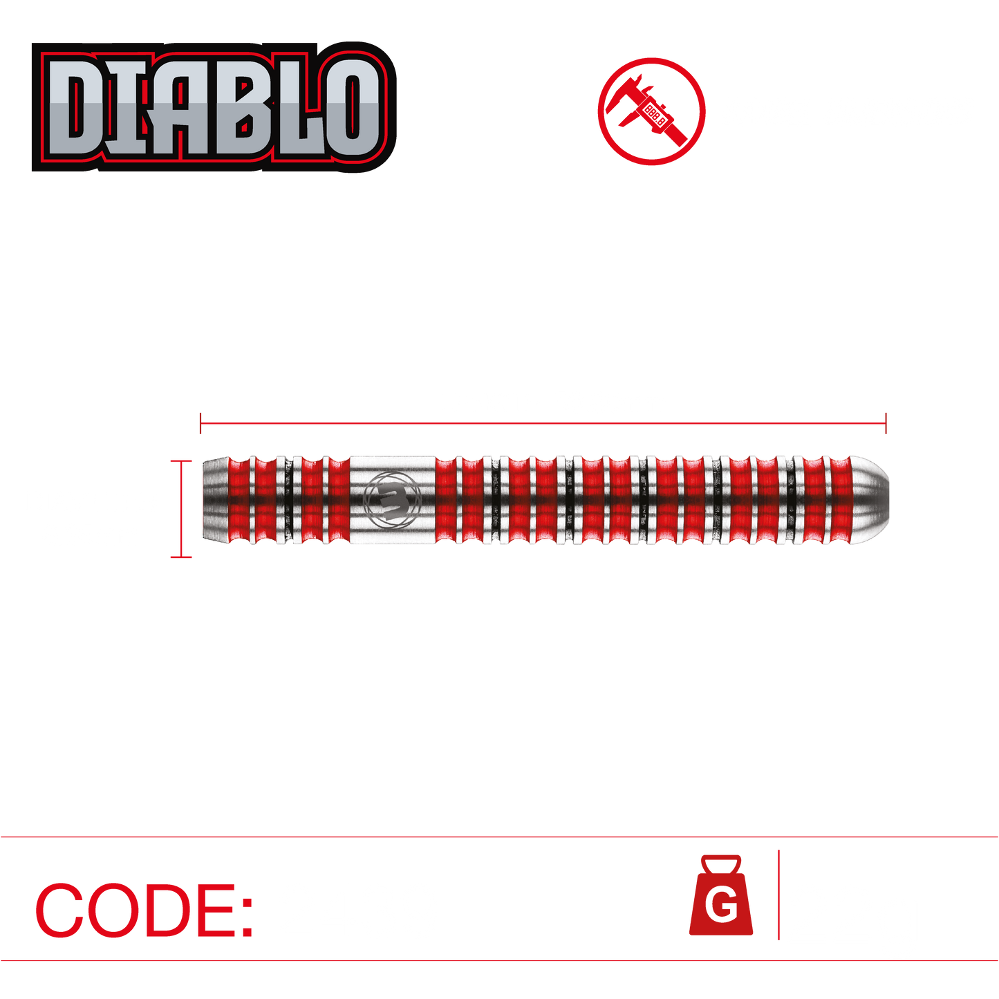 Winmau Diablo Parallel Steel Tip Dart Set image 3