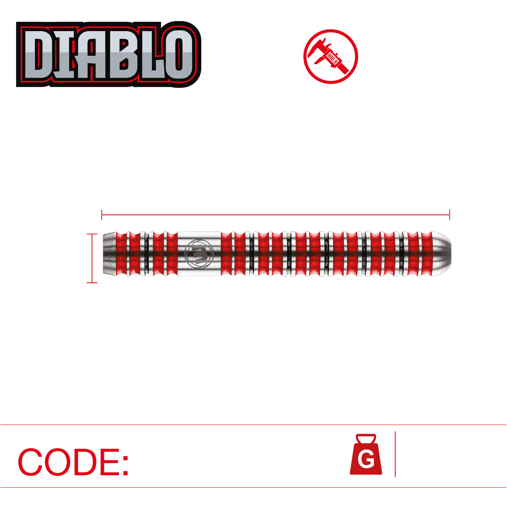 Winmau Diablo Parallel Steel Tip Dart Set image 3