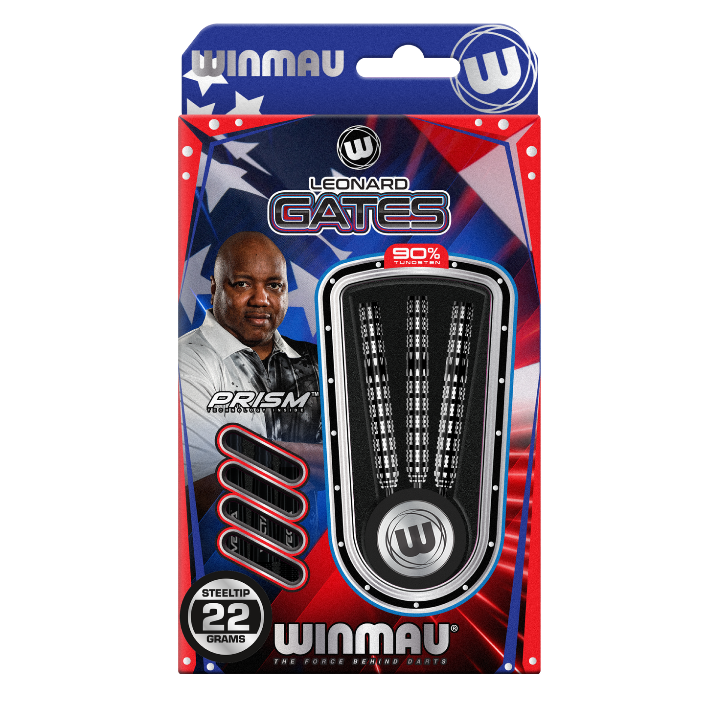 Winmau Leonard Gates 90% Tungsten Steel Tip Dart Set image 3