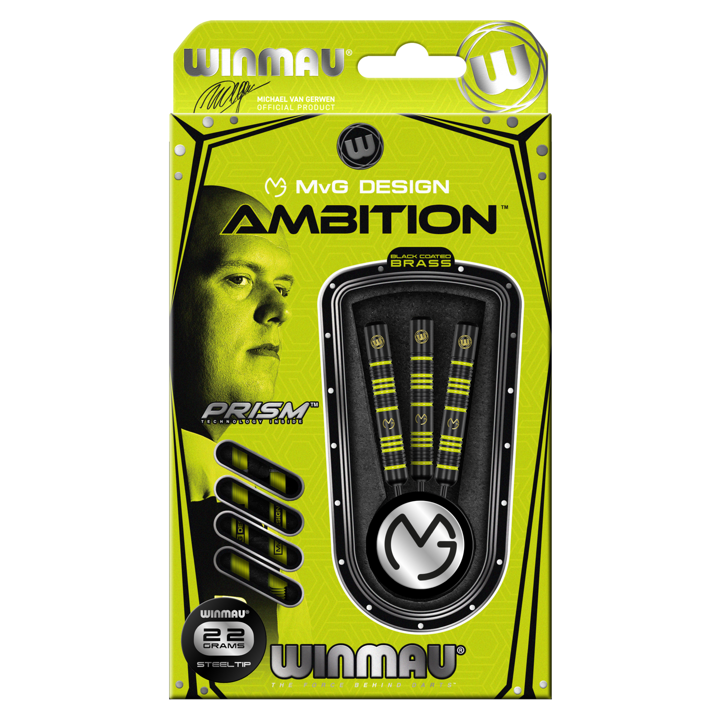 Winmau Michael Van Gerwen Ambition Brass Dart Set image 1