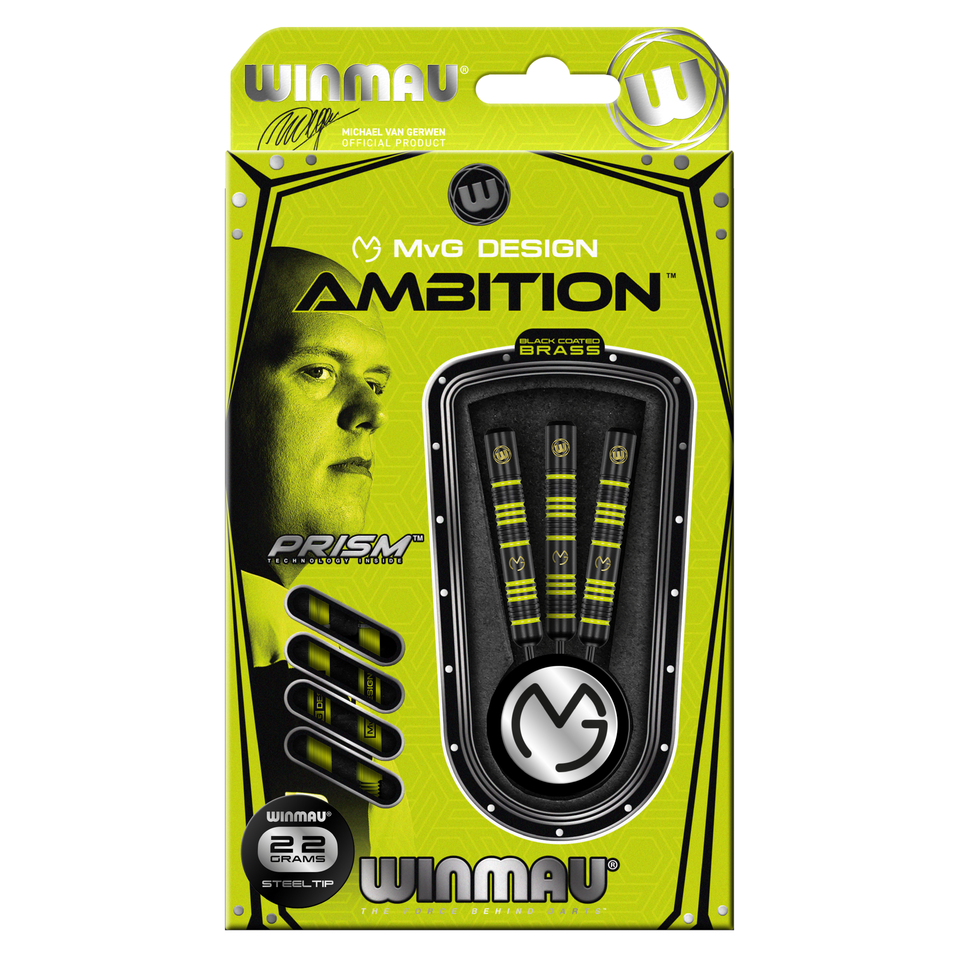 Winmau Michael Van Gerwen Ambition Brass Dart Set image 1