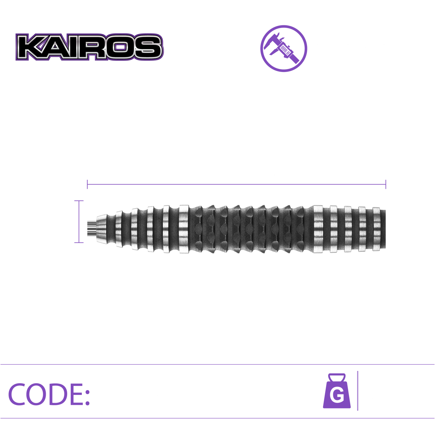 Winmau Kairos 90% Tungsten Steel Tip Dart Set image 2