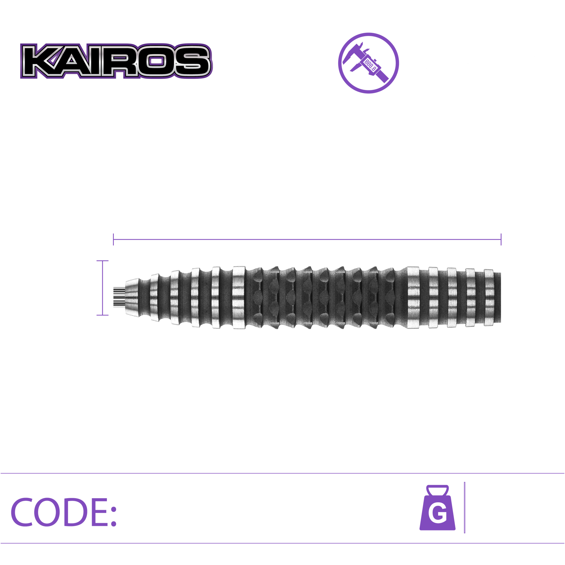 Winmau Kairos 90% Tungsten Steel Tip Dart Set image 2