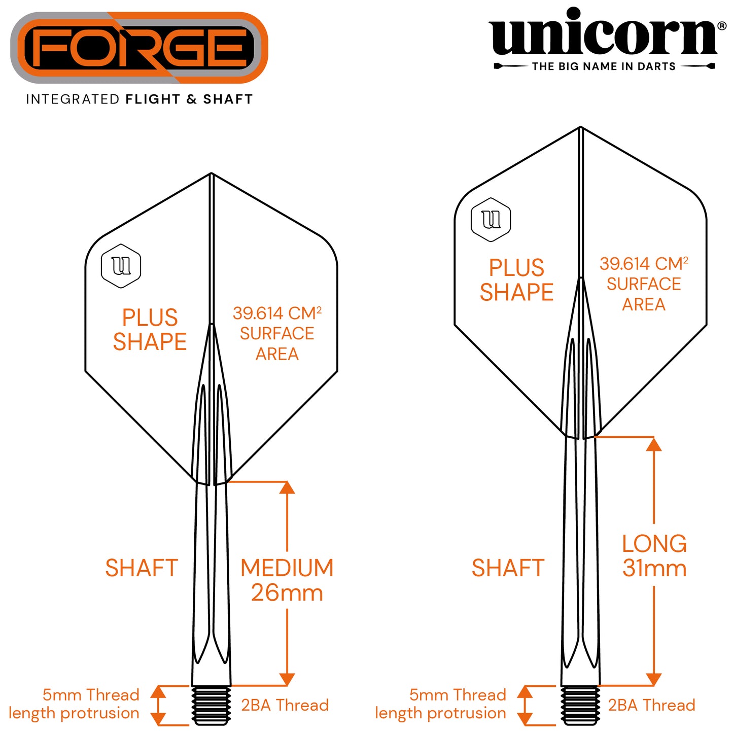 Unicorn Forge Plus Two-Tone Clear & Black Flight System