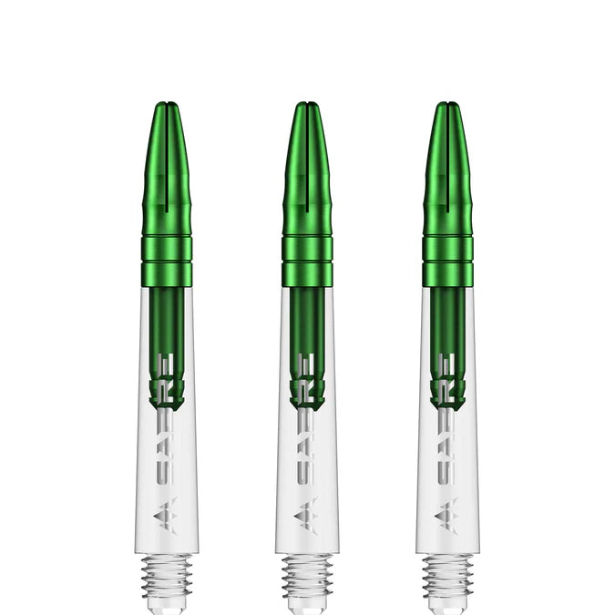 Mission Sabre Clear-Green Top Polycarbonate Dart Shaft Stem image 1