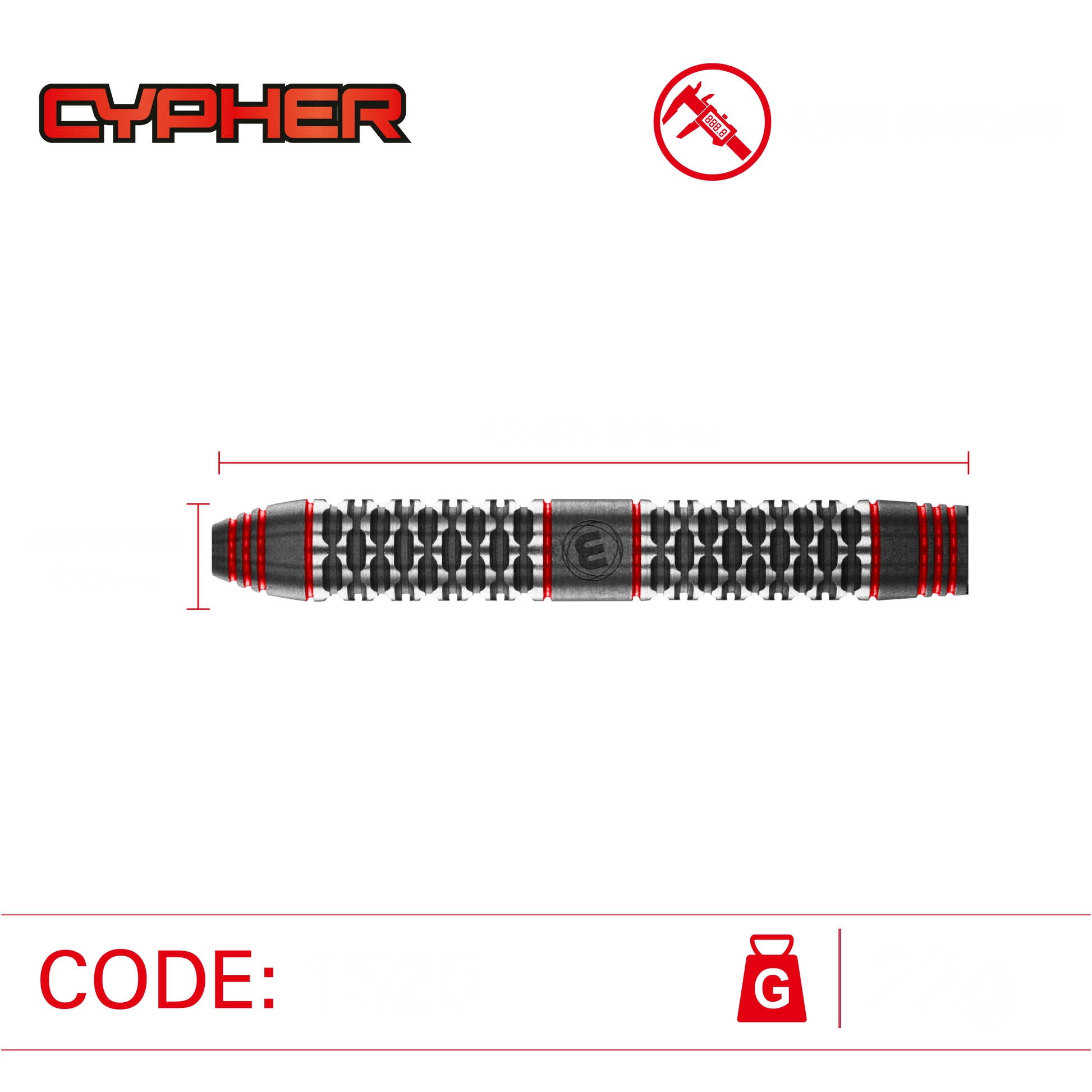 Winmau Cypher 90% Tungsten Steel Tip Dart Set image 2