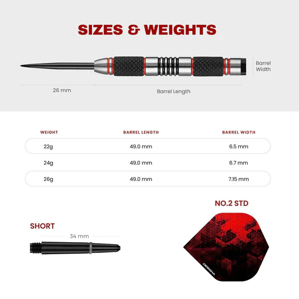 Designa Vampires V2 Darts - M1 - Steel Tip Dart Set image 6