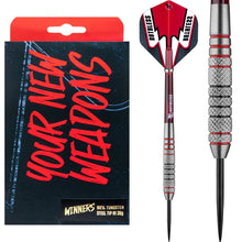 Ruthless Winners Black & Red - Knurkled - Steel Tip Dart Set - 26g image 0