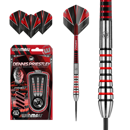 Winmau Dennis Priestley Signature Edition 90% Tungsten Steel Tip Dart Set