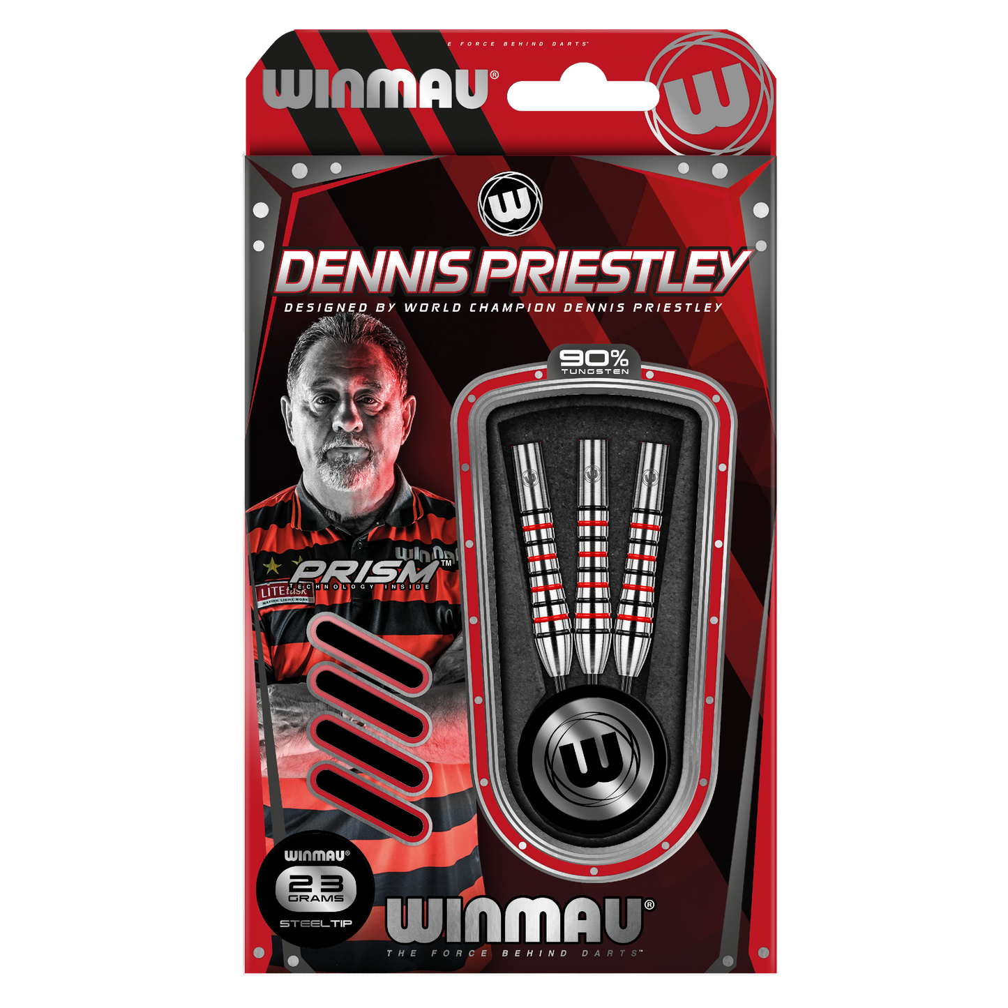 Winmau Dennis Priestley Signature Edition 90% Tungsten Steel Tip Dart Set