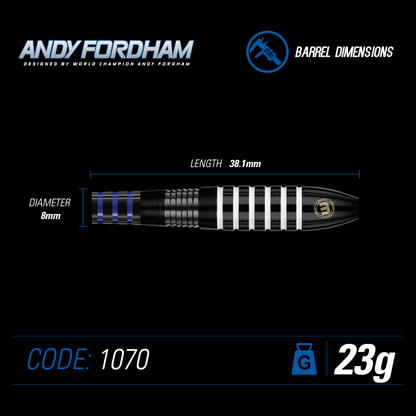 Winmau Andy Fordham 90% Tungsten Steel Tip Dart Set