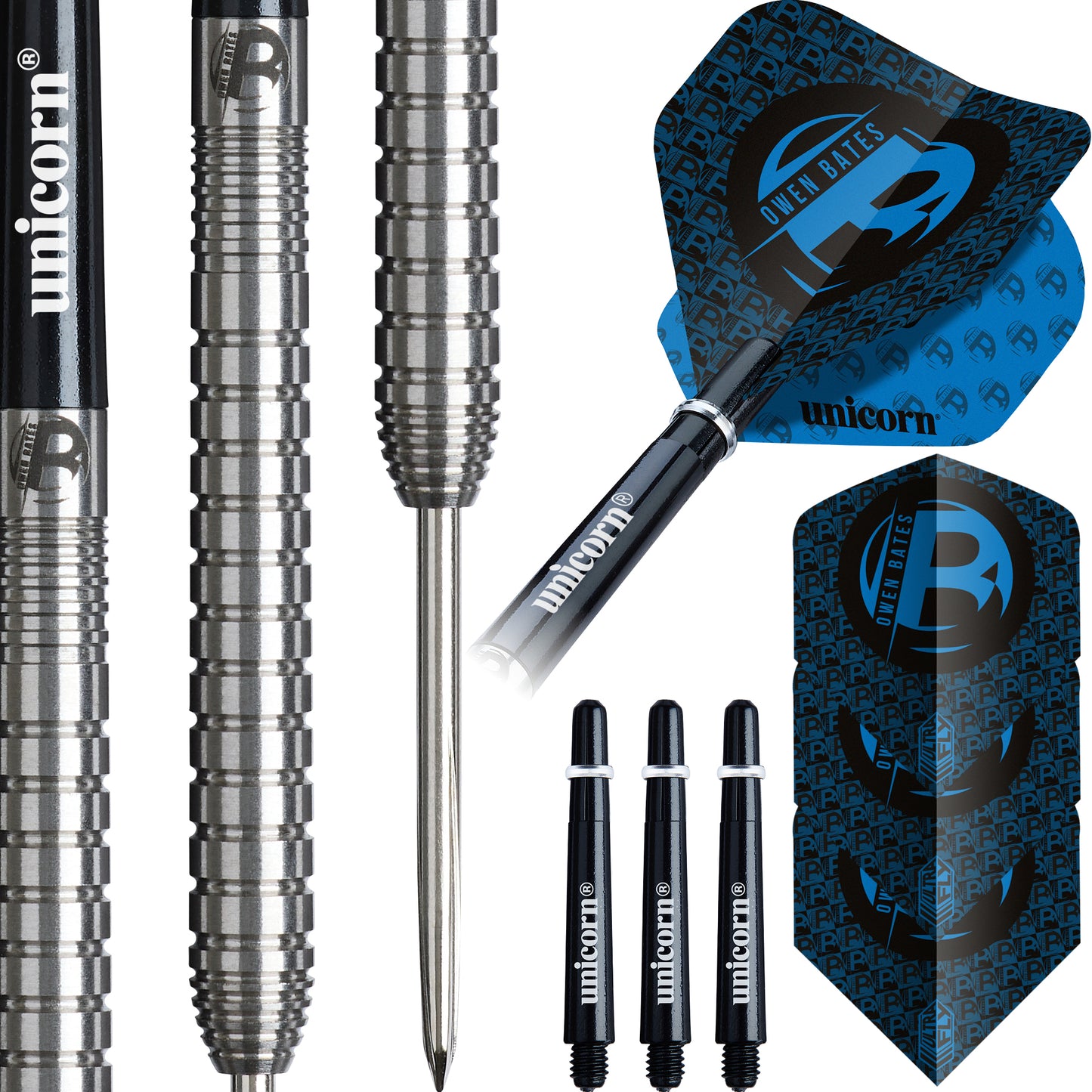 Unicorn Owen Bates 90% Tungsten Steel Tip Dart Set