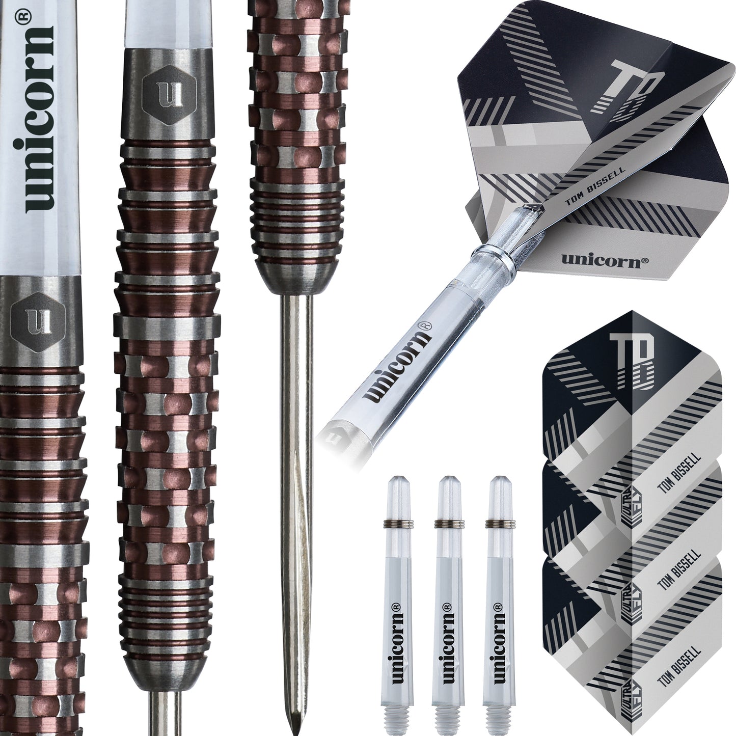 Unicorn Tom Bissell 95% Tungsten Steel Tip Dart Set