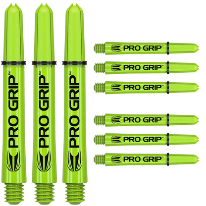 Target Pro Grip 3 Sets Lime Green Dart Shaft Stem image 0