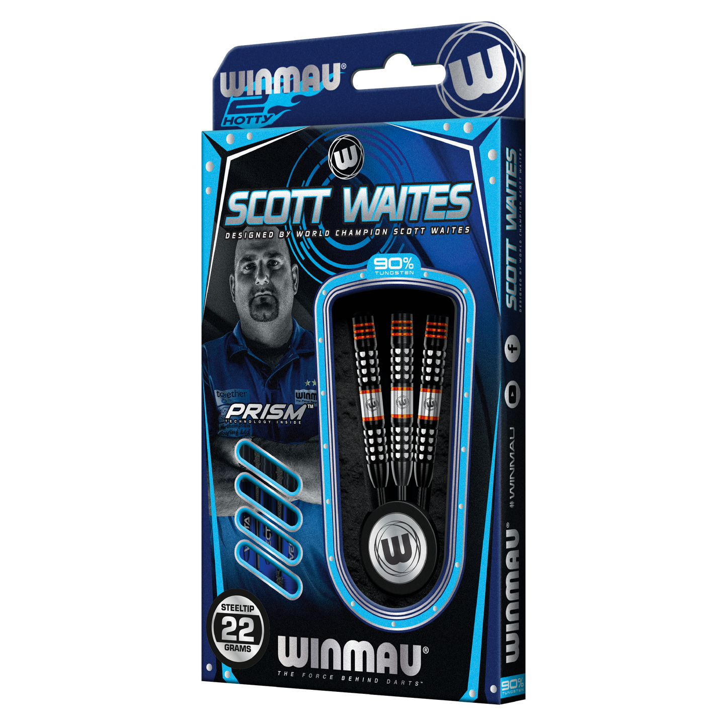 Winmau Scott Waites 90% Tungsten Steel Tip Dart Set