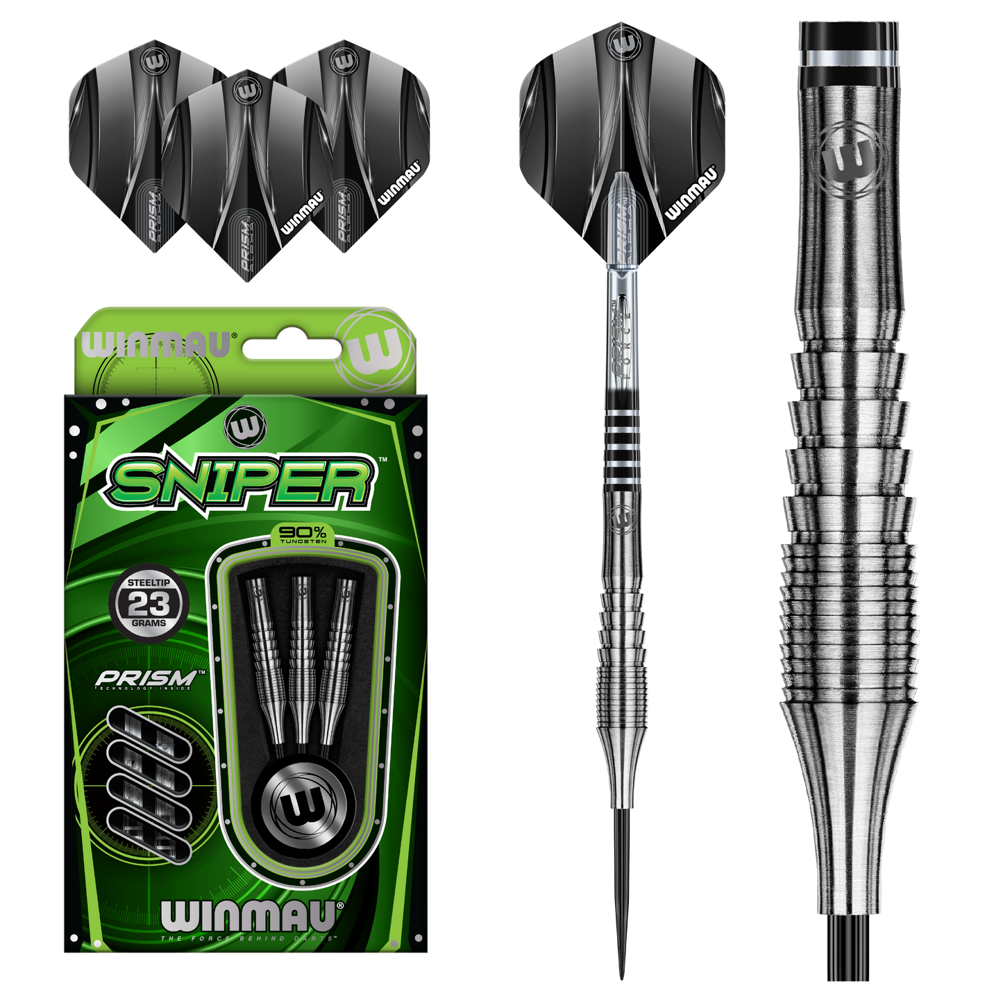 Winmau Sniper Style 1 90% Tungsten Steel Tip Dart Set